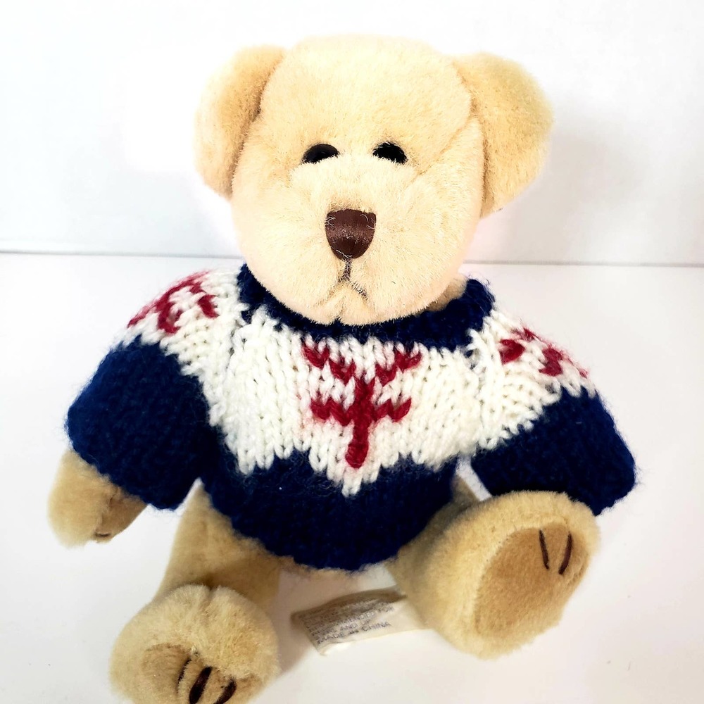 Vintage Chrisha Playful Plush Teddy Bear in Sweater Stuffed Animal 1996 USA